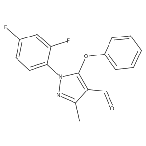 1-(2,4-difluorophenyl)-3-methyl-5-phenoxy-pyrazole-4-carbaldehyde Structure