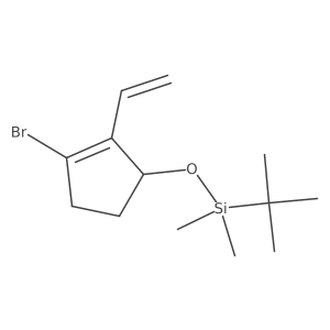 ((3-Bromo-2-vinylcyclopent-2-EN-1-YL)oxy)(tert-butyl)dimethylsilane结构式