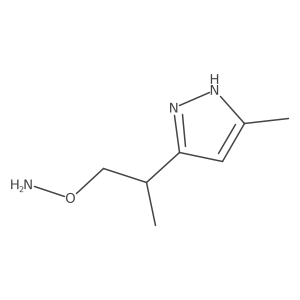 O-[2-(5-methyl-1H-pyrazol-3-yl)propyl]hydroxylamine结构式