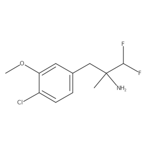 3-(4-Chloro-3-methoxyphenyl)-1,1-difluoro-2-methylpropan-2-amine结构式