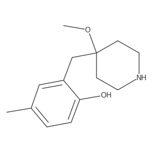 2-[(4-Methoxypiperidin-4-yl)methyl]-4-methylphenol结构式