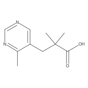 2,2-Dimethyl-3-(4-methylpyrimidin-5-yl)propanoic acid结构式