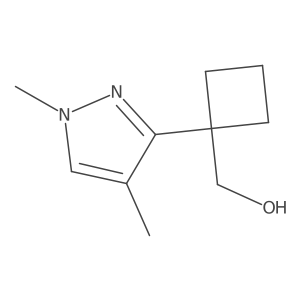 [1-(1,4-dimethyl-1H-pyrazol-3-yl)cyclobutyl]methanol Structure
