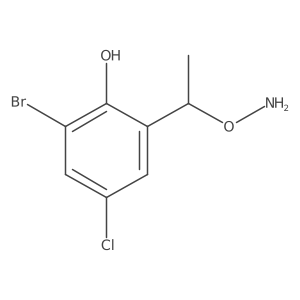 2-[1-(Aminooxy)ethyl]-6-bromo-4-chlorophenol结构式