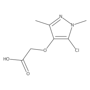 2-[(5-chloro-1,3-dimethyl-1H-pyrazol-4-yl)oxy]acetic acid结构式