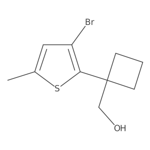 [1-(3-Bromo-5-methylthiophen-2-yl)cyclobutyl]methanol Structure