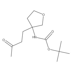 tert-butyl N-[3-(3-oxobutyl)oxolan-3-yl]carbamate Structure