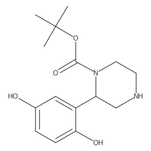 Tert-butyl 2-(2,5-dihydroxyphenyl)piperazine-1-carboxylate Structure