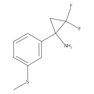 2,2-Difluoro-1-[3-(methylsulfanyl)phenyl]cyclopropan-1-amine Structure