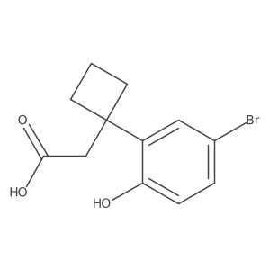 2-[1-(5-Bromo-2-hydroxyphenyl)cyclobutyl]acetic acid结构式
