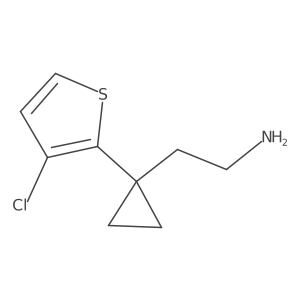 2-[1-(3-Chlorothiophen-2-yl)cyclopropyl]ethan-1-amine结构式