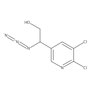 2-Azido-2-(5,6-dichloropyridin-3-yl)ethan-1-ol结构式
