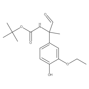 tert-butyl N-[2-(3-ethoxy-4-hydroxyphenyl)-1-oxopropan-2-yl]carbamate结构式