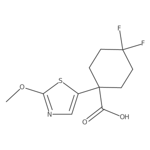 4,4-Difluoro-1-(2-methoxy-1,3-thiazol-5-yl)cyclohexane-1-carboxylic acid结构式