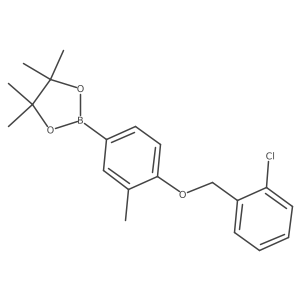 2-[4-[(2-Chlorophenyl)methoxy]-3-methyl-phenyl]-4,4,5,5-tetramethyl-1,3,2-dioxaborolane Structure
