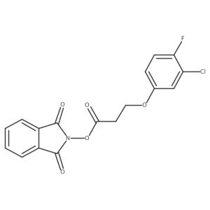 1,3-dioxo-2,3-dihydro-1H-isoindol-2-yl 3-(3-chloro-4-fluorophenoxy)propanoate结构式