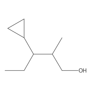 3-Cyclopropyl-2-methylpentan-1-ol结构式