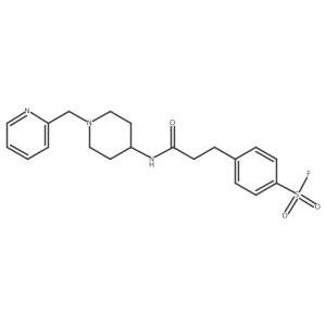 4-[2-({1-[(Pyridin-2-yl)methyl]piperidin-4-yl}carbamoyl)ethyl]benzene-1-sulfonyl fluoride结构式