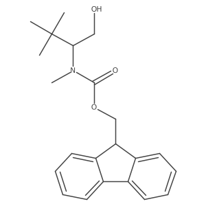 (9H-fluoren-9-yl)methyl N-(1-hydroxy-3,3-dimethylbutan-2-yl)-N-methylcarbamate结构式