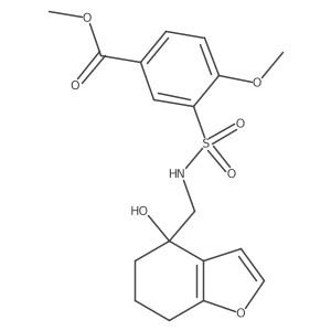 methyl 3-(N-((4-hydroxy-4,5,6,7-tetrahydrobenzofuran-4-yl)methyl)sulfamoyl)-4-methoxybenzoate结构式