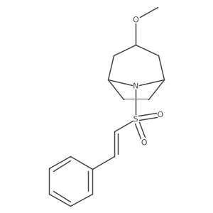 (1R,5S)-3-methoxy-8-((E)-styrylsulfonyl)-8-azabicyclo[3.2.1]octane Structure