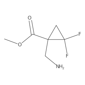 Methyl 1-(aminomethyl)-2,2-difluorocyclopropane-1-carboxylate结构式