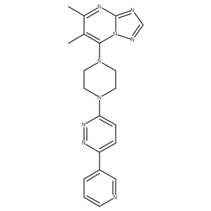 3-(4-{5,6-Dimethyl-[1,2,4]triazolo[1,5-a]pyrimidin-7-yl}piperazin-1-yl)-6-(pyridin-3-yl)pyridazine Structure