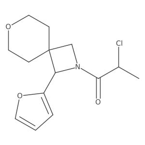 2-Chloro-1-[1-(furan-2-yl)-7-oxa-2-azaspiro[3.5]nonan-2-yl]propan-1-one结构式