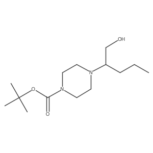 Tert-butyl 4-(1-hydroxypentan-2-yl)piperazine-1-carboxylate结构式