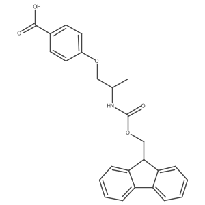 4-[2-(9H-Fluoren-9-ylmethoxycarbonylamino)propoxy]benzoic acid结构式