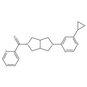 4-Cyclopropyl-6-[5-(pyridine-2-carbonyl)-octahydropyrrolo[3,4-c]pyrrol-2-yl]pyrimidine Structure