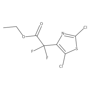 Ethyl 2-(2,5-dichloro-1,3-thiazol-4-yl)-2,2-difluoroacetate结构式