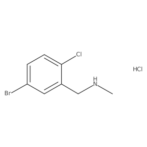 1-(5-Bromo-2-chlorophenyl)-N-methylmethanamine;hydrochloride结构式