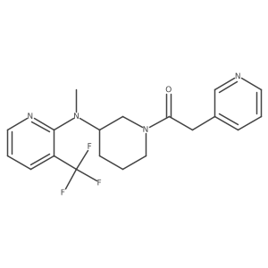 1-(3-{Methyl[3-(trifluoromethyl)pyridin-2-yl]amino}piperidin-1-yl)-2-(pyridin-3-yl)ethan-1-one Structure
