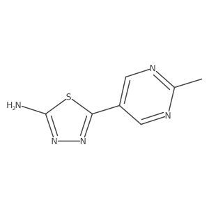 2-Amino-5-(2-methyl-5-pyrimidinyl)-1,3,4-thiadiazole Structure