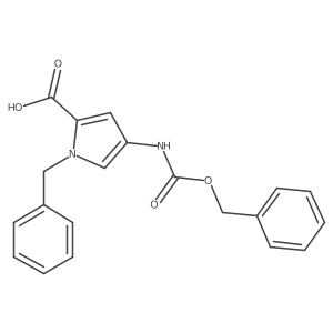1-benzyl-4-{[(benzyloxy)carbonyl]amino}-1H-pyrrole-2-carboxylic acid结构式