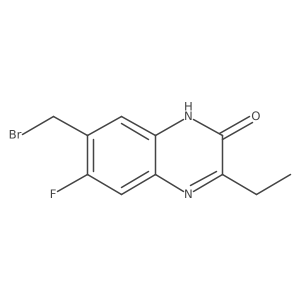 7-(Bromomethyl)-3-ethyl-6-fluoro-2(1H)-quinoxalinone Structure