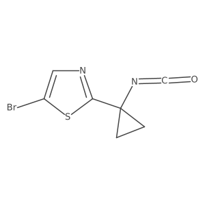 5-Bromo-2-(1-isocyanatocyclopropyl)-1,3-thiazole Structure