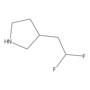 (R)-3-(2,2-Difluoroethyl)pyrrolidine结构式
