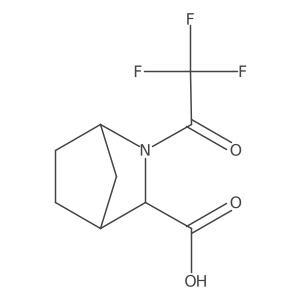 (1R,3S,4S)-2-(trifluoroacetyl)-2-azabicyclo[2.2.1]heptane-3-carboxylic acid结构式