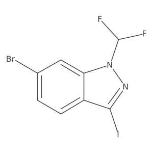 6-bromo-1-(difluoromethyl)-3-iodo-1H-indazole Structure