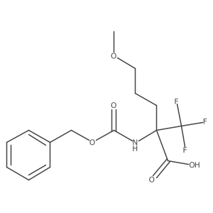 2-{[(Benzyloxy)carbonyl]amino}-5-methoxy-2-(trifluoromethyl)pentanoic acid结构式