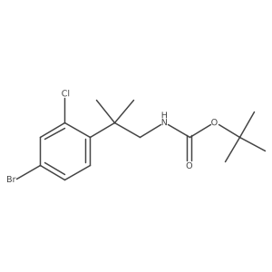 tert-butyl N-[2-(4-bromo-2-chlorophenyl)-2-methylpropyl]carbamate结构式
