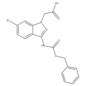 2-(3-{[(benzyloxy)carbonyl]amino}-6-bromo-1H-indazol-1-yl)acetic acid Structure
