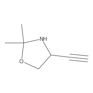 4-Ethynyl-2,2-dimethyl-1,3-oxazolidine结构式