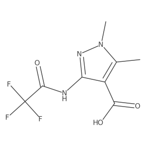 1,5-dimethyl-3-(2,2,2-trifluoroacetamido)-1H-pyrazole-4-carboxylic acid Structure