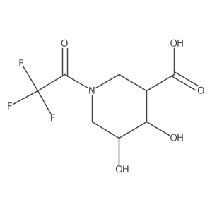 4,5-Dihydroxy-1-(2,2,2-trifluoroacetyl)piperidine-3-carboxylic acid结构式