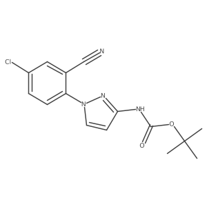 tert-butyl N-[1-(4-chloro-2-cyanophenyl)-1H-pyrazol-3-yl]carbamate结构式