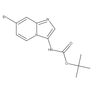 tert-butyl N-{7-bromoimidazo[1,2-a]pyridin-3-yl}carbamate结构式