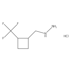 (((1R,2R)-2-(Trifluoromethyl)cyclobutyl)methyl)hydrazine hydrochloride结构式